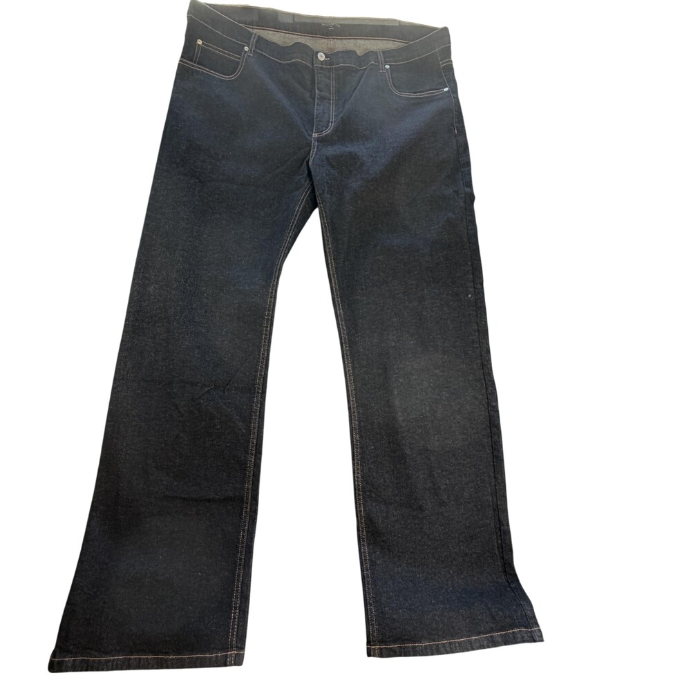 Banana Republic Jeans Mens 46x33 Blue Dark Wash Slim Straight Stretch Denim